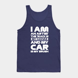 'I am an artist. The track is my canvas and my car is my brush' F1 Quote Design Tank Top